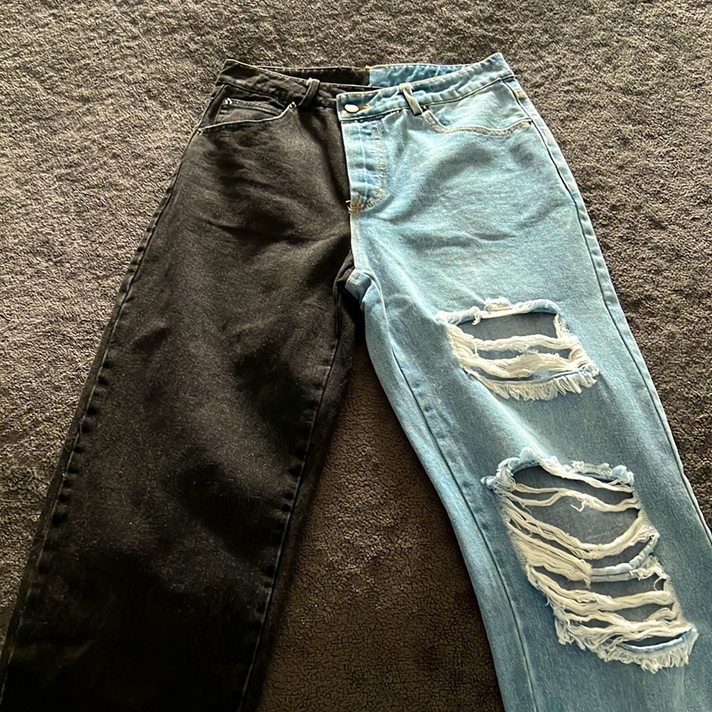 Colorblock jeans